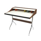 Plata Import - Colour Desk Bureau Bureau Bureau Panneau de mélamine et placage de noyer, Blanc-cloisons aux couleurs vives.