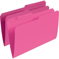 Staples Chemises de classement de couleur, format légal, 8 1/2 po x 14 po, rose, paq./100-Créez des codes couleur pour un accès facile à vos dossiers