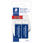 Staedtler Mars - Plastic Premium Gomme - Blanc - Paquet de 2-Gomme blanche, style bloc