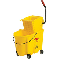 RubbermaidMD ® Sceau avec essoreuse pour vadrouille WaveBrake-Doté de roulettes au roulement doux qui ne marquent pas