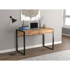 Safdie & Co. Bureau d'ordinateur à 2 tiroirs, 47 poL, Bois récupéré brun et métal noir-Le design multifonctionnel et la finition aspect bois neutre ajoutent de la polyvalence au style - placez ce bureau n'importe où, du bureau, à la chambre à coucher, au salon