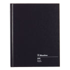 Livre de notes de Blueline - 9-1/4 x 7-1/4po - Noir - 144 Pages-Papier blanc