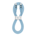 LOGiiX - Vibrance Câble Silicone USB-C vers USB-C - Bleu-Câble de chargement ultra-doux, coloré et flexible de 1M (~ 3 pieds)