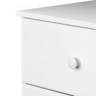 Prepac – Commode à 6 tiroirs Astrid, blanc-Fonctionnement fluide des glissières de tiroir