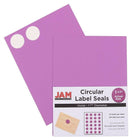 JAM Paper Sceaux autocollants ronds, 1,67 po dia., couleurs variées tendance, 4 paquets de 120 unités (147627Fassrt)-4 paquets de 120 étiquettes, 480 étiquettes en tout