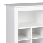 Prepac - Meuble à compartiments pour chaussures de 60 po - blanc-4 grands compartiments supérieurs pour des paniers, des jeux, des livres, etc. (13,25 po L. x 7,25 po H. x 14 po P.)
