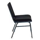 Flash Furniture – Chaise empilable robuste noire à motifs à revêtement Hercules rembourrée de 3 po, 4/pqt-Style contemporain