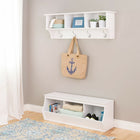 Prepac – Rangement à 3 cases empilable Monterey, blanc-Produit fabriqué en bois composite stratifié durable, conforme aux normes CARB