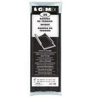 Gemex - Barres de tension pour Couverture de Présentation, Noir, Format Lettre, 11'',  1/8'' Capacité, 25 Pqt-Les barres de tension de Gemex lient et présentent les feuilles et documents non perforés de manière professionnelle et attrayante tout en s’assurant que vous puissiez les consulter et préserver à long terme