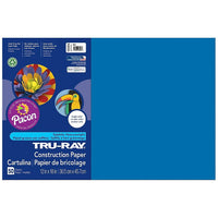 Papier de construction Pacon Tru-Ray, 12" x 18", bleu, 250 feuilles-Le papier de construction Tru-Ray est suffisamment résistant pour supporter le rainurage, le pliage et le curling sans se fissurer ni se déchirer