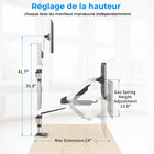 SHOPPINGALL Bras de moniteur extra-long à double vérin à gaz, empilé verticalement, pour écrans 15"-32" -SA-GA24L-Blanc-[EXCELLENTES CARACTÉRISTIQUES PRATIQUES] Gardez votre espace de travail ordonné grâce à nos clips de gestion de câbles intégrés. Grâce à eux, votre bureau reste dégagé et les câbles organisés. Le coussin anti-rayures sur la base assure la protection du bureau.
