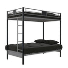 Lit superposé une place/futon Silver Screen - Argenté/Noir-Convient à un lit une place et à un matelas futon