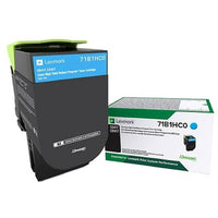 Lexmark - Cartouche de toner CS/X417/517 haut rendement, programme de retour, cyan (71B1HC0)-Cyan