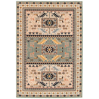 eCarpetGallery Tapis Qashqai Sarcelle 5'3" x 7'3"-Rectangle