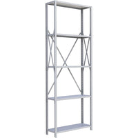 Metalware – Étagère enclenchable RK427, 5 tablettes, 36 x 18 x 100 po, gris pâle-Système de tablettes ajustables offrant un espace de rangement solide, mais économique qui convient à vos besoins