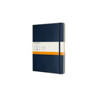 Moleskine – Carnet de la collection Classic, très grand format, ligné, bleu saphir, couverture rigide-192 pages, papier de couleur ivoire, 7,5 po x 9,75 (po)