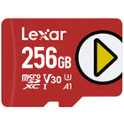 Lexar - PLAY carte microSDXC UHS-I - 256 Go - Rouge-Compatible avec les appareils de jeu portables, les smartphones et les tablettes y compris for Nintendo-Switch, Steam Deck, ASUS ROG Ally, Lenovo Legion Go 