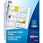 Avery® 75353 Porte-carte d'affaires. sans onglets, transparents, 5/paquet-Protégez et classez les cartes professionnelles