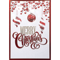 Rosedale - Cartes de souhaits avec enveloppes "Joyeux Noël" Rouge - 5-1/2 po x 8 po - Anglais - Paquet de 12-Carte de souhaits