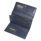 Club Rochelier -  Pochette pour femme avec chéquier et gousset - Marine-Poche arrière zippée