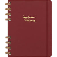 Moleskine - agenda à spirales non daté à couverture rigide extra large - 7,5 po x 10 po - Crush Cherry-Non Daté Hebdomadaire Et Mensuel