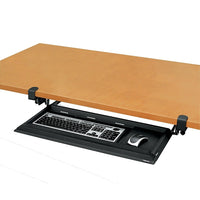 Fellowes - Tiroir pour clavier Designer Suites DeskReady, (8038302)-La pince brevetée fixe l'unité au bureau (épaisseur de 5/8 po à 1 1/2 po) sans endommager la surface