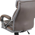 Flash Furniture - Fauteuil de direction à pivot, série Hercules pour tailles fortes, avec siège très large, taupe (GO2092M1TP)-Siège et dossier profilés