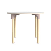 Flash Furniture - Table d'activites ronde de 33 pouces Bright Beginnings de qualite commerciale en bois pour salle de classe-Table d'activites ronde pour salle de classe en bois de qualite commerciale à hauteur reglable