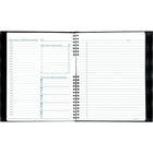Blueline® - Agenda NotePro quotidien sans date, 9 1/4 po x 7 1/4 po, noir, bilingue-Reliure NotePro à double spirale, avec couverture rigide 