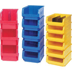 Quantum Storage Systems - Contenants Géants Empilables, 12,375po La X 19,75po P X 11,875po H, Jaune, paquet de 2-Capacité 150 lb