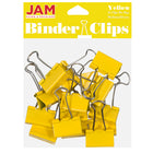 JAM PaperMD – Pinces relieuses, moyennes, 1,25 po/32 mm, jaune, 30/paquet-Pince relieuse de 32 mm