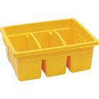Copernicus Educational Products Niveled Reading Grands bacs à livres divisés, jaune-Idéal pour le stockage de livres de bibliothèque et de classe
