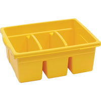 Copernicus Educational Products Niveled Reading Grands bacs à livres divisés, jaune-Idéal pour le stockage de livres de bibliothèque et de classe