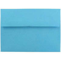 JAM Paper Enveloppes recyclées pour invitations à fermeture gommée Brite Hue, 5 1/4 x 7 1/4 po, bleu, paq./100-Bleu