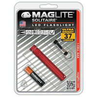 Maglite - Lampe de poche solitaire AAA à DEL, 1 cellule, rouge (SJ3A036)-Une fabrication en aluminium anodisé durable
