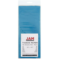 JAM PaperMD – Papier de soie, bleu vif, 10 paquets de 10 (1152346g)-Bleu clair