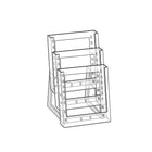 Azar Displays – Présentoir à dépliants format lettre à trois niveaux modulaire pour le comptoir, 2/paquet (252304)-Présentoir à trois niveaux de format lettre