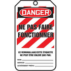 Accuform Signs - Étiquettes De Verrouillage, Papier Cartonné, 3-1/8po La X 5-7/8po H, Français, paquet de 25-Hauteur 5-7/8po