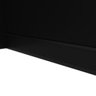 Bestar Connexion Huche pour bureau crédence - Antigua & Noir-Espace de rangement à papier sous les portes
