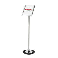 Futech FSH011S Support pour enseigne de sol paysage / portrait, 10,5 "x 13" enseignes, argent-Porte-enseigne au sol Snap Frame