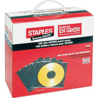 Staples - Boîtiers minces translucides, fond noir, paq./100-Chaque étui peut contenir et protéger un seul disque