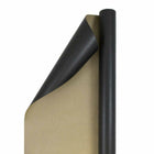 JAM Paper -  Emballage cadeau – Papier d'emballage kraft – 25 m² par rouleau – Papier kraft noir – 2/paquet-Taille : 50 pieds carrés au total (25 pieds carrés par rouleau)