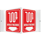 Accuform Signs - Enseigne Projection « Boyau D'Incendie », 6po x 5po, Plastique, Français Avec Pictogramme-Type d'affichage Boulonné