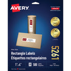 Avery – Étiquettes pour dossiers TrueBlock laser et jet d’encre – 4 po x 1 po – blanc – paquet de 500 (5261)-Étiquette permanente