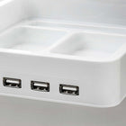 Artistic – Range-tout de bureau avec station d'accueil, blanc-Conçu méticuleusement pour recharger, connecter, ranger et organiser