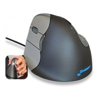 Evoluent™ - Souris verticale VM4L pour gauchers, gris foncé/argenté-Confortable et facile à utiliser