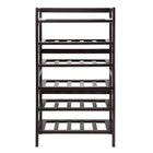 Winsome – Casier à vin de 30 bouteilles Silvi, étagère à 6 niveaux, fini noyer antique-Dimensions :  38,5 haut. x 21,5 larg. x 11,54 prof. (po)
