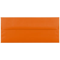 JAM Paper Enveloppes Brite Hue format livret pap. vélin recyclé, ferm. gommée, 4 1/8 x 9 1/2 po, orange, paq./100-Orange