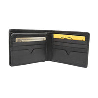 Ashlin® Portefeuille bloquant l'identification par radiofréquence et avec section rabattable Dermot pour homme, noir-Le portefeuille bloquant les ondes RFID et avec section rabattable pour homme avec un total de 16 pochettes pour cartes de crédit. Notre portefeuille bloquant les ondes RFID ASHLIN offre une protection à vos cartes de crédit avec la fonction Pay pass ou aux autres cartes avec pièces d'identité intégrées.