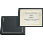 Porte-certificats St. James Classique, toile, noir, métallisation de ton or, 5/emb.-Papier couverture 80 lb (300 g/m2), toile, noir